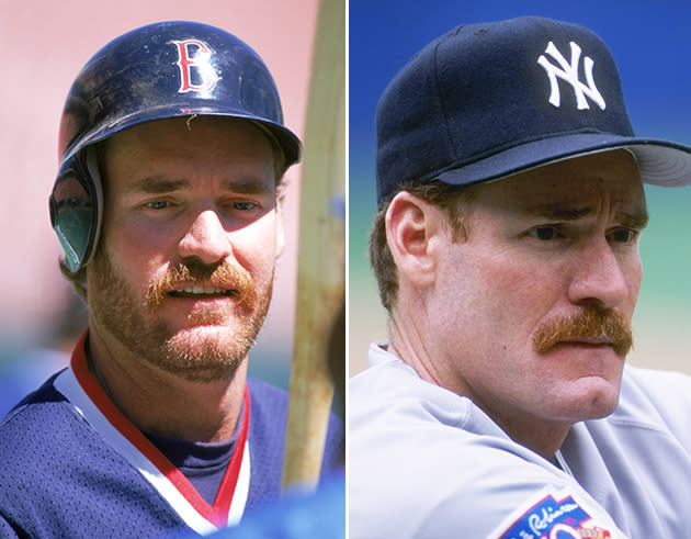 Wade Boggs kept just a mustache after he joined the Yankees. He manned third base in the Bronx from 1993-1997.