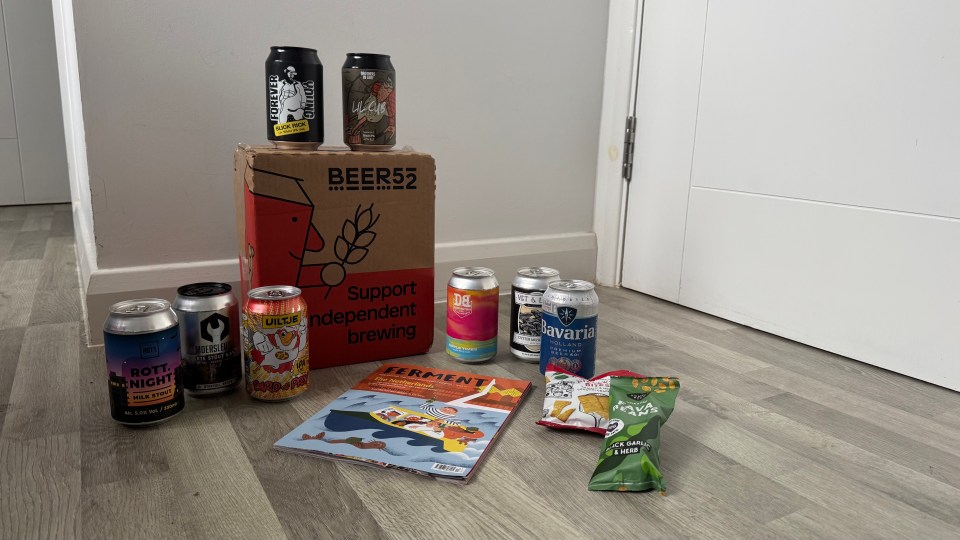 A standard Beer52 delivery comes equipped with eight cans, two snacks and a magazine