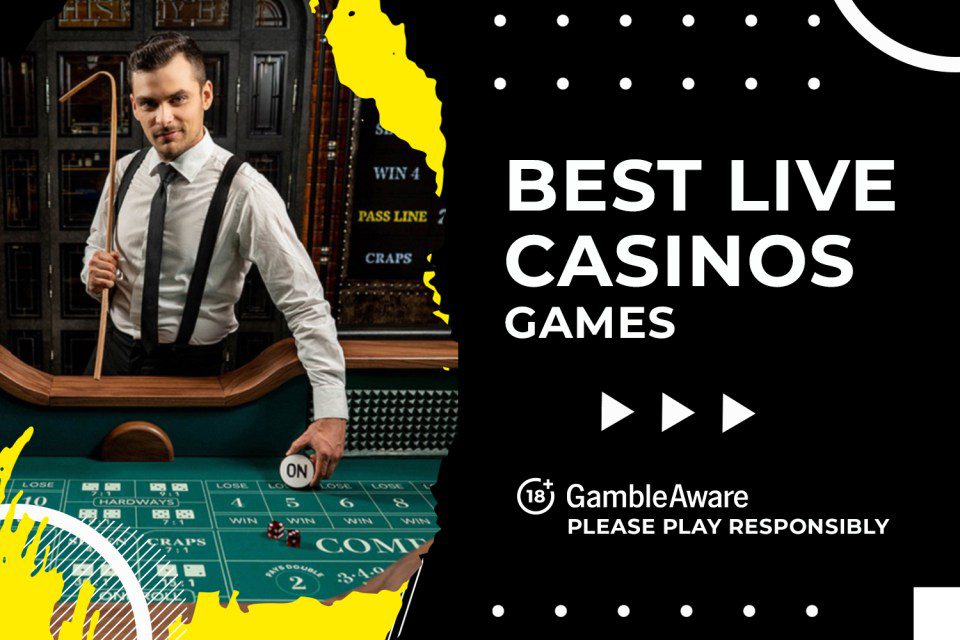 A croupier at a craps table; best live casino games.