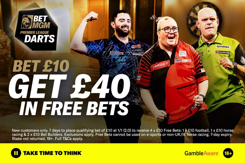 betmgm premier league darts free bets