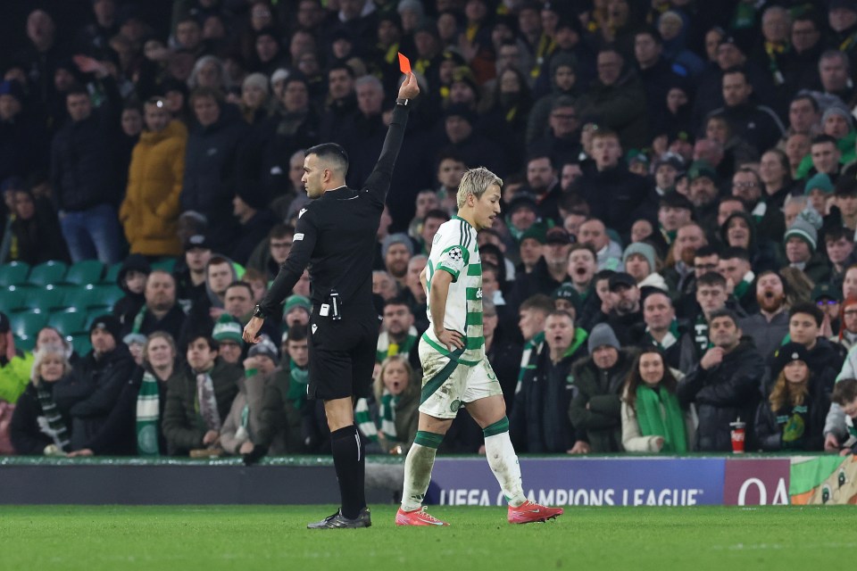 Maeda was sent off in the win against Young Boys but is now free to face Bayern