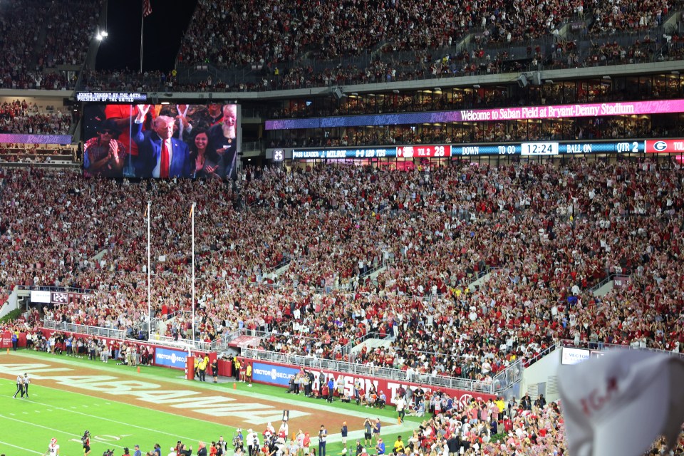 Trump also attended a college football game between Alabama and Georgia last year