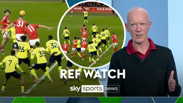 Dermot Gallagher is in agreement with VAR to disallow Nikola Milenkovic&#39;s goal against Southampton as Chris Wood came from an offside position and jumped  which impeded the Southampton defenders to challenge for the ball. 