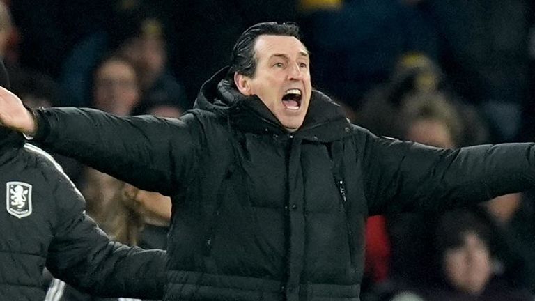 Unai Emery was furious with the call to disallow Aston Villa's equaliser