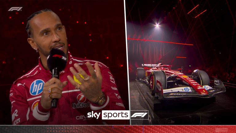 Ferrari reveal striking red for their SF-25 Ferrari F1 car as Lewis Hamilton says he feels &#39;invigorated&#39; for first Ferrari season