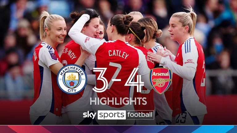 WSL Arsenal 3-4 Manchester City highlights