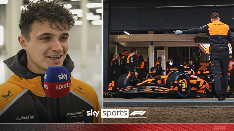 Lando Norris after driving new McLaren car for first time