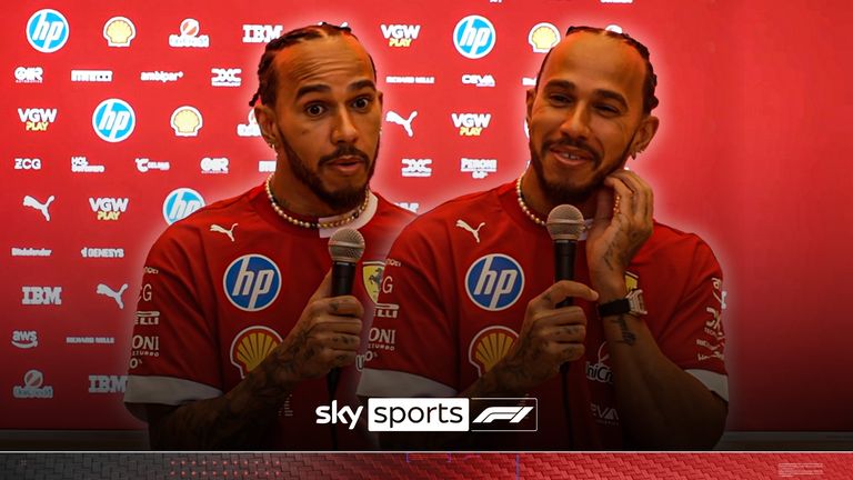 Lewis Hamilton says he's really enjoying driving the Ferrari and jokingly thinks about what an Italian version of 'Hammer Time' could be.