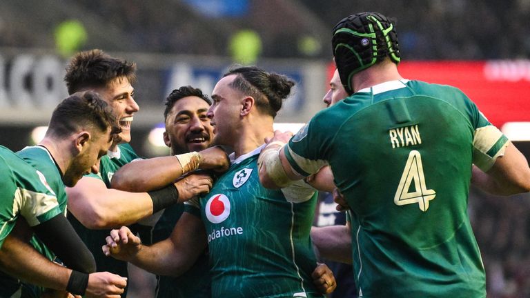 Ireland secured a dominant victory away to Scotland to move top of the Six Nations standings