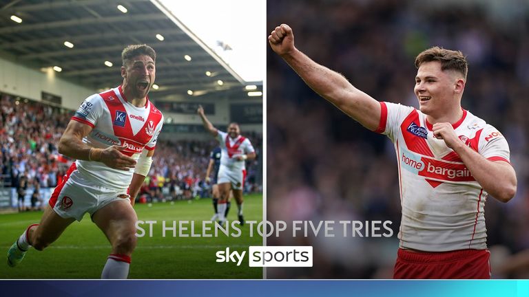 Check out the top five tries from St Helens' 2024 season.