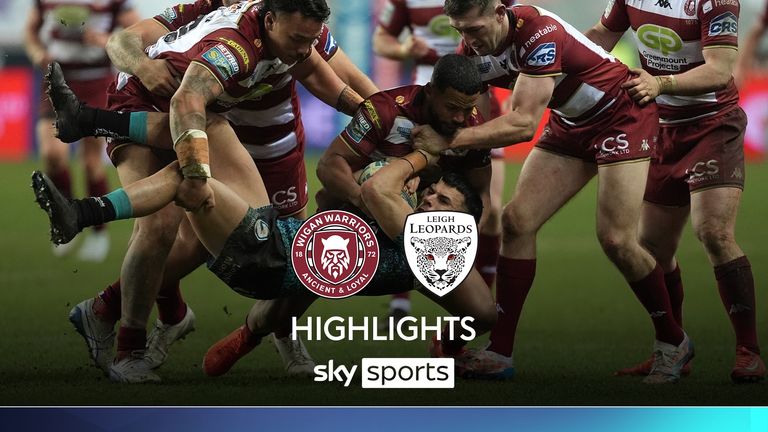 Highlights from the Betfred Super League clash between Wigan Warriors and Leigh Leopards.