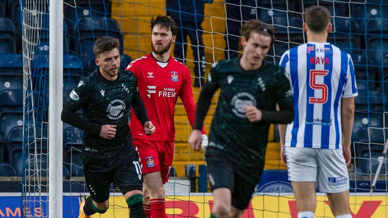 St Johnstone's Graham Carey scored a late consolation at Rugby Park