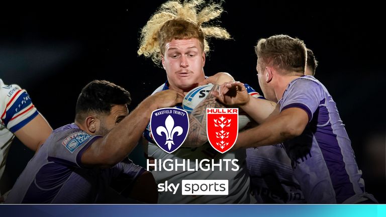 Highlights of the Betfred Super League match between Wakefield Trinity and Hull KR.