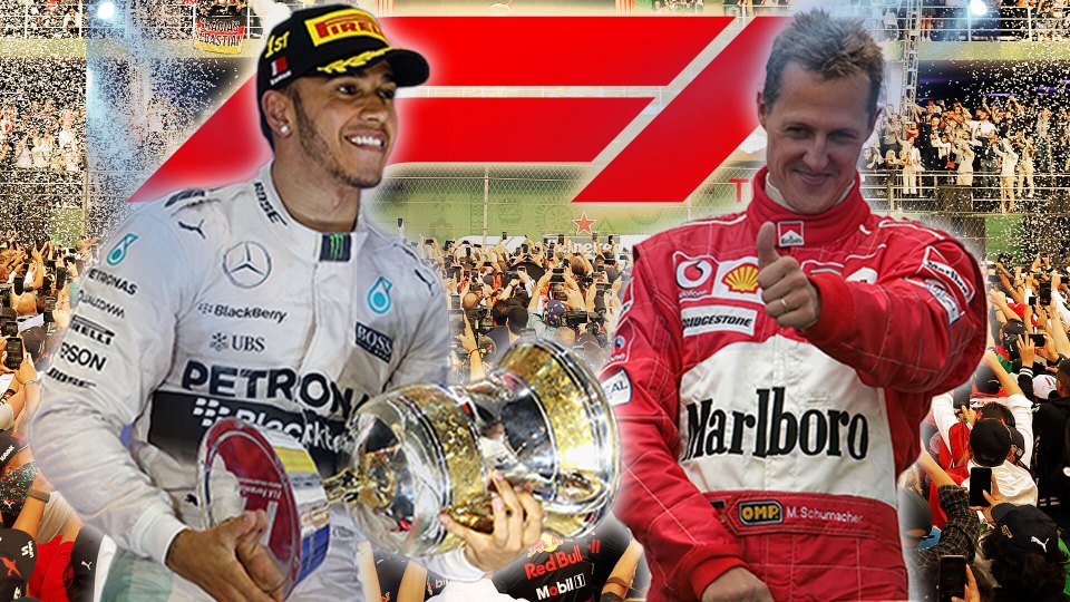 Schumacher and Hamilton are the only two F1 drivers with seven world titles