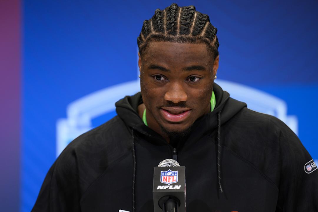 And what happened next? Well at the combine they say, Jalen Milroe's hand size grew more than half an inch that day. (Photo by Zach Bolinger/Icon Sportswire via Getty Images)