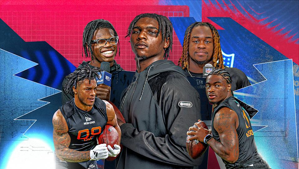 Here's what evaluators are saying about the buzziest questions coming out of the 2025 NFL scouting combine. (Davis Long/Yahoo Sports)