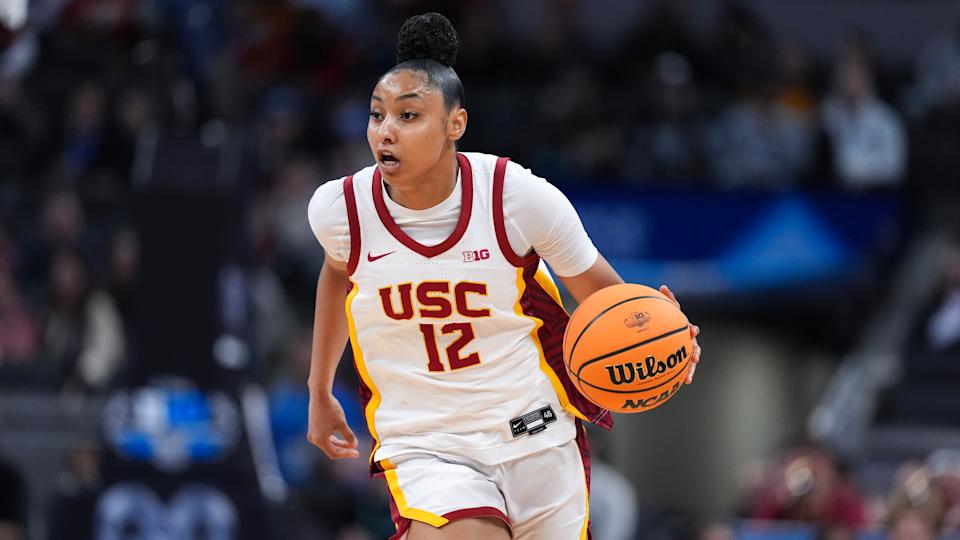 JuJu Watkins leads USC into the NCAA Event as a No. 1 seed. (AP Photo/Michael Conroy)