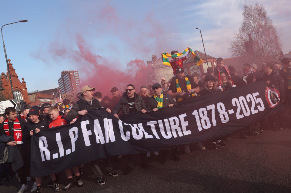 The fans were saying their club is 'dying' during their chants